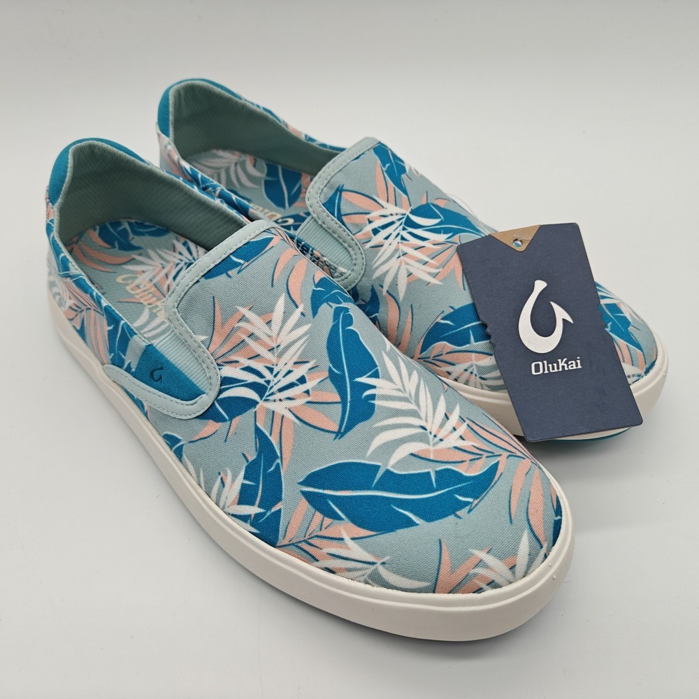 OluKai Lae'ahi Pa'i Men's Slip-On Sneakers Swell Aloha Size 9.5 NWT